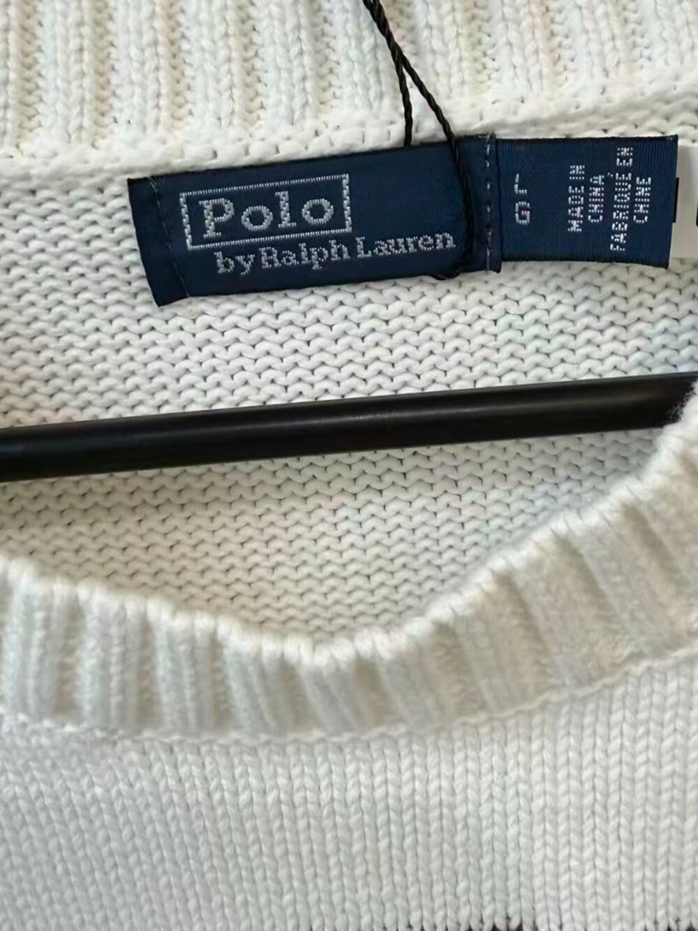 Polo Ralph Lauren Picnic Bear White Knit Sweater - Picture 3 of 8